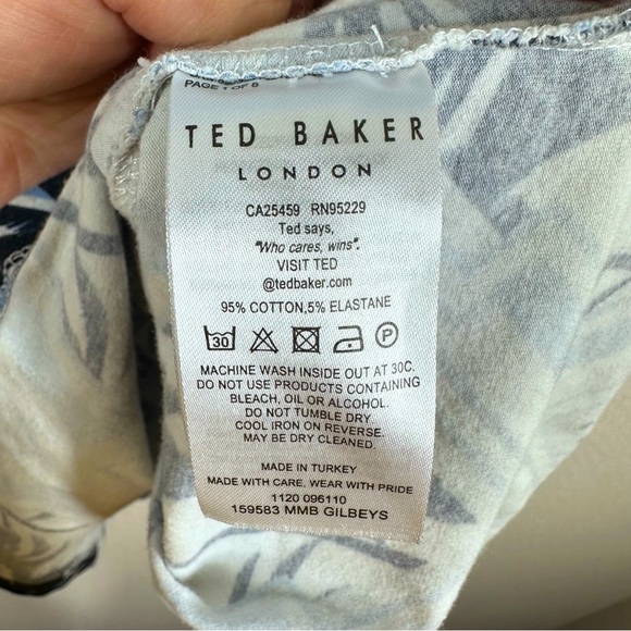 Ted Baker London Printed Golf Polo Size 6 EUC - Picture 6 of 8